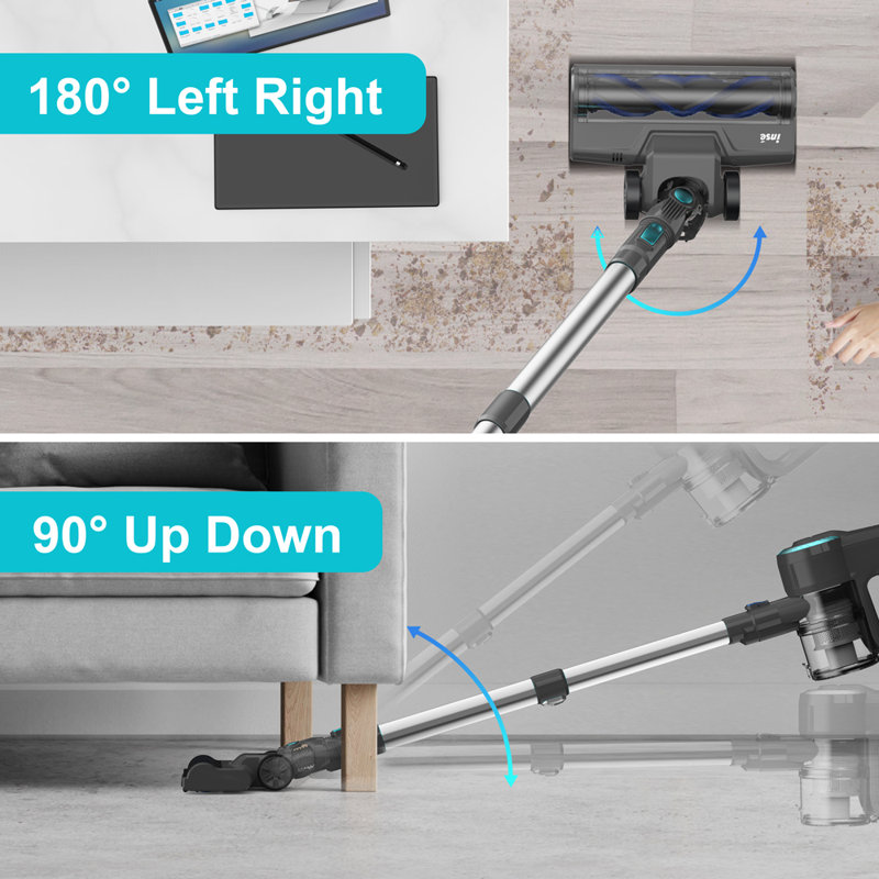 INSE Cordless Bagless Stick Vacuum Wayfair